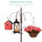 Best Choice Products 89in 6-Hook Bird Feeding Station, Steel Multi-Feeder Stand w/ 4 Feeders, Tray, Bird Bath